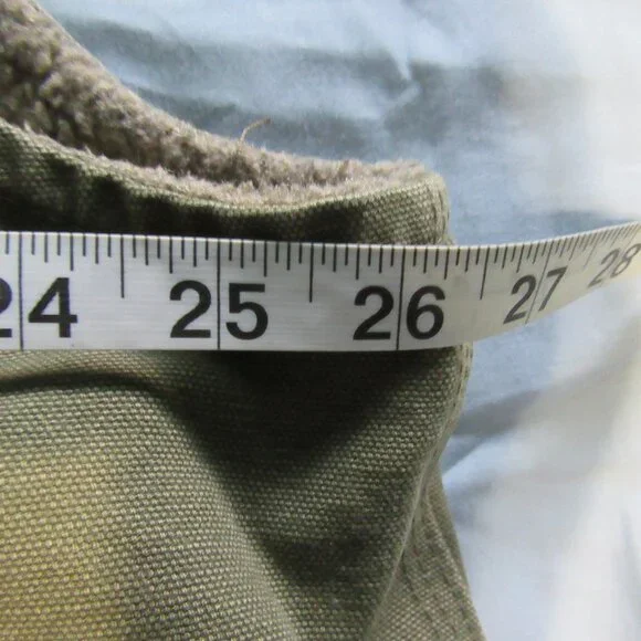 Mens Vtg Carhartt Vest V26 LOV Faded Green Sherpa Lined Canvas Sz 2XLT